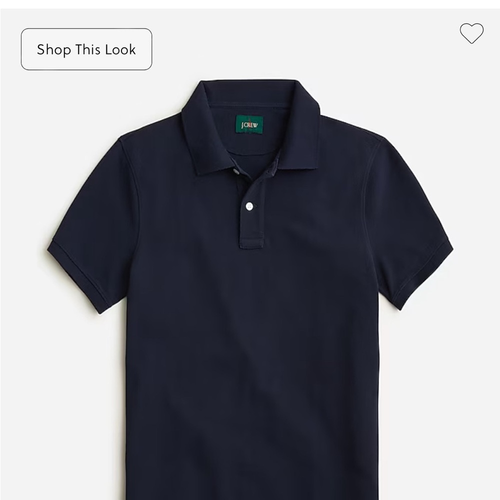 NWT J. Crew - size L navy pique polo